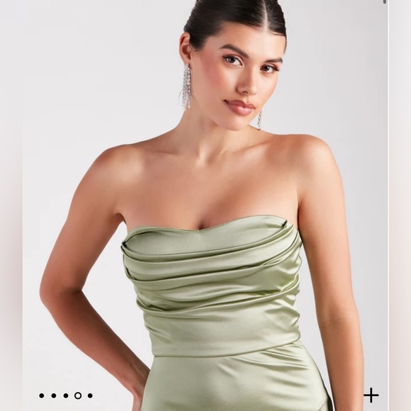 Priscilla Formal Satin Strapless Mermaid Dress - Brand new! Tags on! Never worn! - Picture 4 of 15